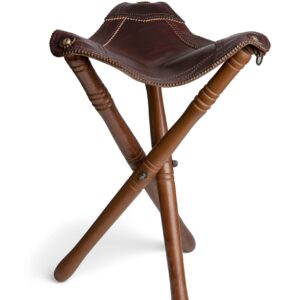 Taburete En Piel Vaquetilla