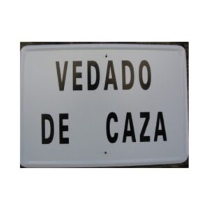 Tablilla VEDADO DE CAZA 50×33
