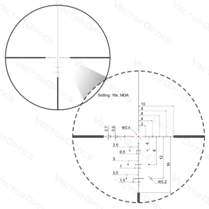 Visor Vector Optics Serie Continental x6 3-18×50 CDM Hunting